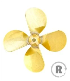 Raboesch 45mm M4 Threaded 4 Blade R/H Brass A-Type Propeller