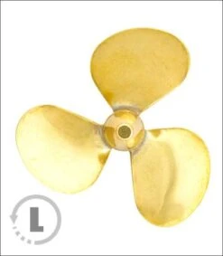 Raboesch 35mm M3 Threaded 3 Blade L/H Brass D-Type Propeller