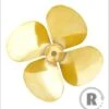 Raboesch 40mm M4 Threaded 4 Blade R/H Brass D-Type Propeller