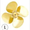 Raboesch 40mm M4 Threaded 4 Blade L/H Brass D-Type Propeller
